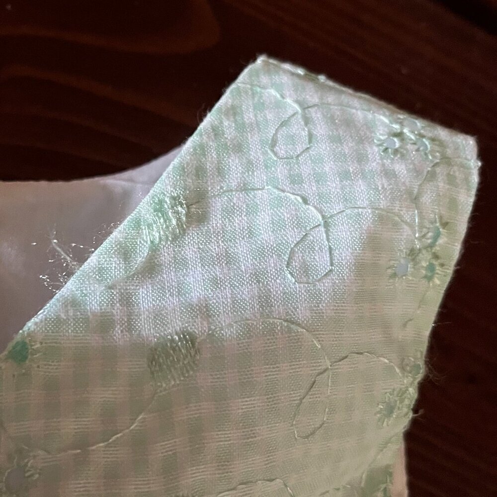 Bonnie Jean mint gingham eyelet dress 6X - Picture 11 of 13
